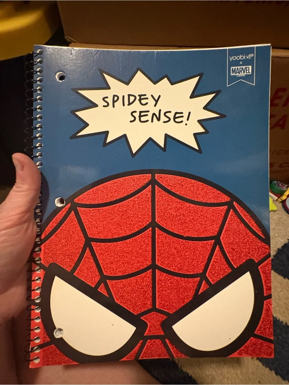 Spider-Themed Kids Stationery Set - Blue & Red